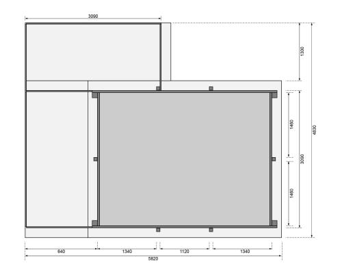 obdelníkový bazén KARIBU model 2B (23641) 4,83 x 5,82 m