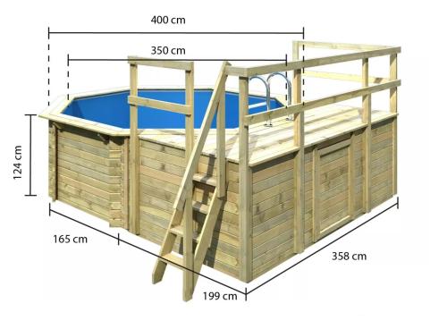 bazén KARIBU model 1D (45629) 4,0 x 4,8 m