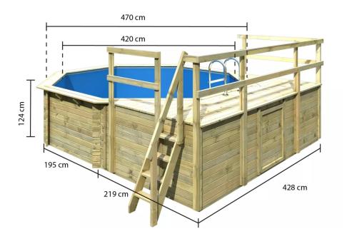 bazén KARIBU model 2D (45637) 4,7 x 5,5 m