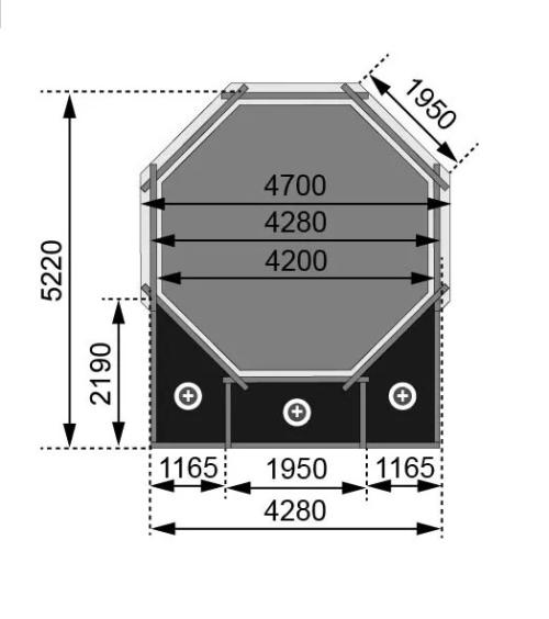 bazén KARIBU model 2D (45637) 4,7 x 5,5 m