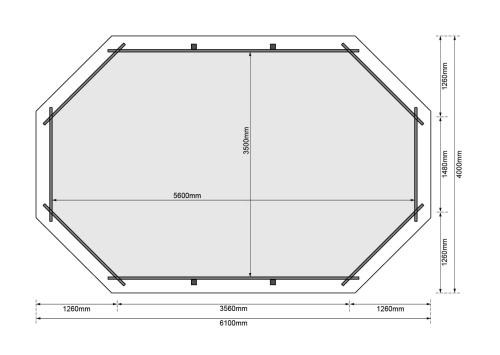 bazén KARIBU model 4A (23711) 4,0 x 6,1 m